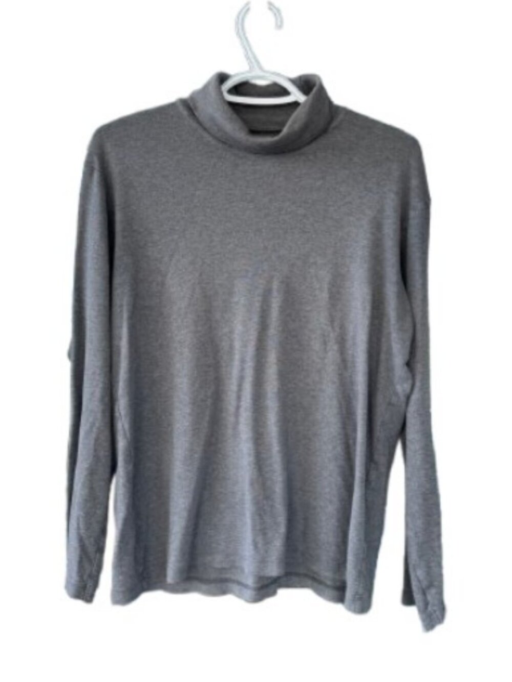 Uniqlo long sleeve turtleneck cotton sweater grey unisex size L